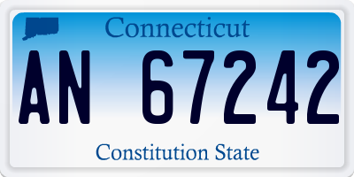 CT license plate AN67242