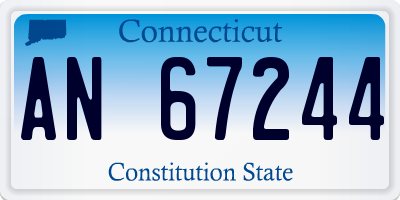 CT license plate AN67244
