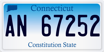 CT license plate AN67252