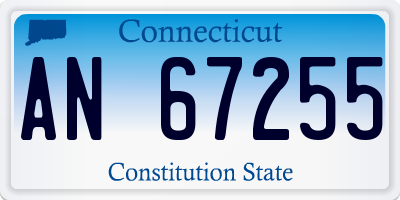 CT license plate AN67255