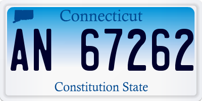 CT license plate AN67262