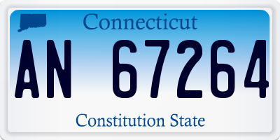 CT license plate AN67264