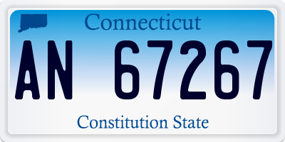 CT license plate AN67267