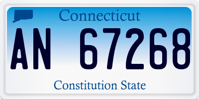 CT license plate AN67268