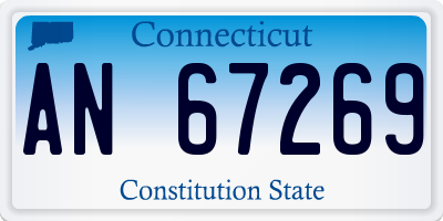 CT license plate AN67269