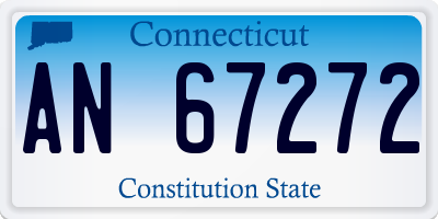 CT license plate AN67272