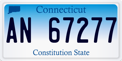 CT license plate AN67277
