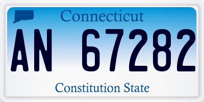 CT license plate AN67282