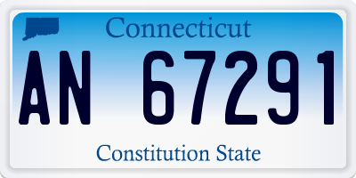 CT license plate AN67291