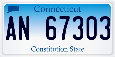 CT license plate AN67303