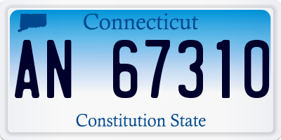 CT license plate AN67310