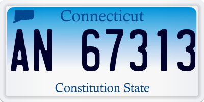 CT license plate AN67313