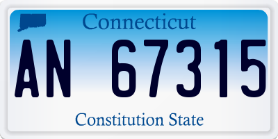 CT license plate AN67315