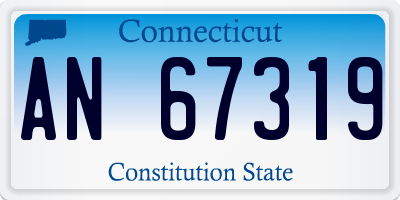 CT license plate AN67319