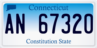 CT license plate AN67320