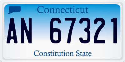 CT license plate AN67321