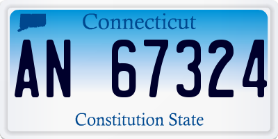 CT license plate AN67324
