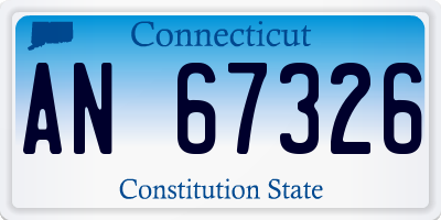 CT license plate AN67326