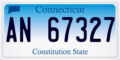CT license plate AN67327