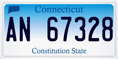CT license plate AN67328