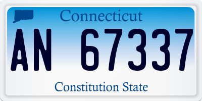 CT license plate AN67337
