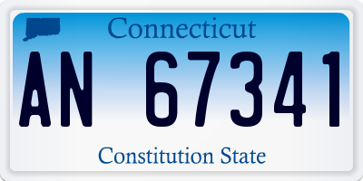 CT license plate AN67341