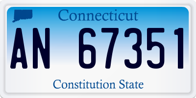 CT license plate AN67351