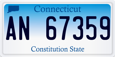 CT license plate AN67359