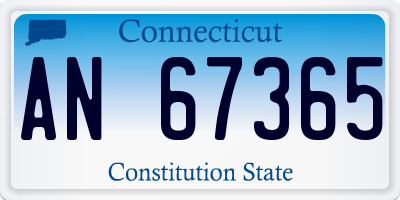 CT license plate AN67365