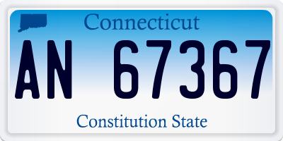 CT license plate AN67367