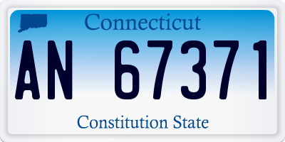 CT license plate AN67371