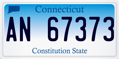 CT license plate AN67373