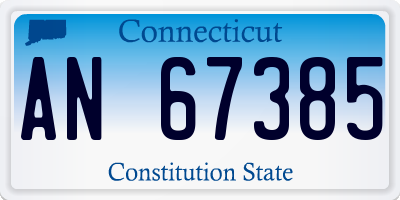 CT license plate AN67385