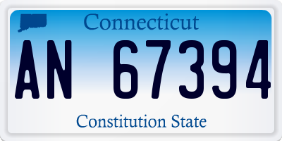 CT license plate AN67394