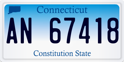 CT license plate AN67418