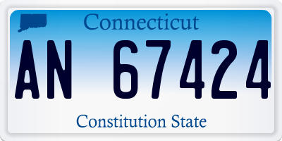 CT license plate AN67424