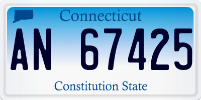 CT license plate AN67425
