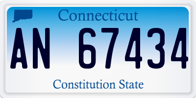 CT license plate AN67434