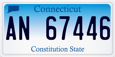 CT license plate AN67446