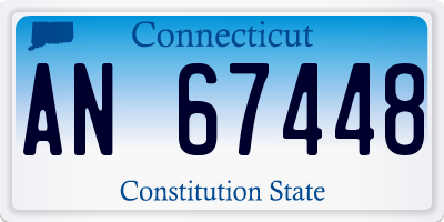 CT license plate AN67448