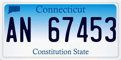 CT license plate AN67453