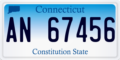 CT license plate AN67456