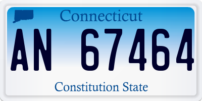 CT license plate AN67464