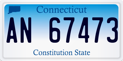 CT license plate AN67473