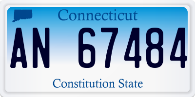 CT license plate AN67484