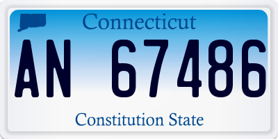 CT license plate AN67486