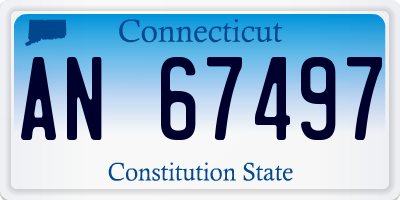 CT license plate AN67497
