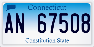 CT license plate AN67508
