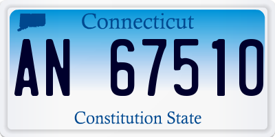 CT license plate AN67510