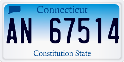 CT license plate AN67514